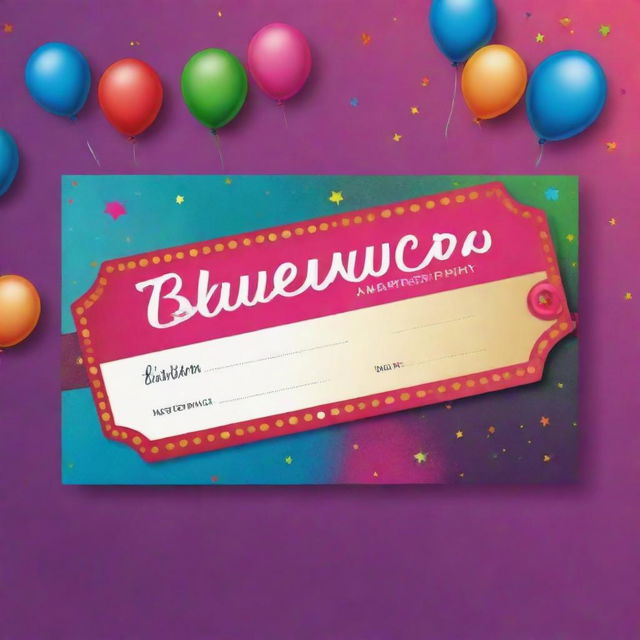 Design a name tag background featuring festive elements and vibrant colors, ideal for an anniversary celebration.