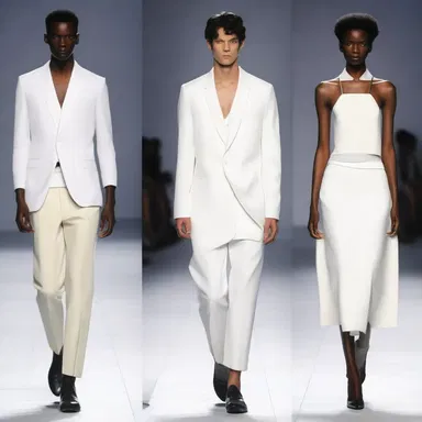 The designer opted for an unemphatic approach by using clean lines and minimalistic elements in his collection.