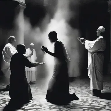In the religious ritual, the dispersing phase symbolized the spiritual connection between the physical and the divine.
