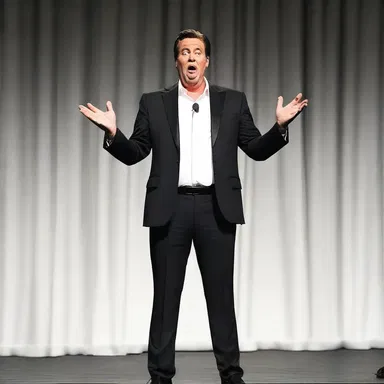 The comedian entertained the audience with a hilarious act portraying a bad-mannered character who constantly offended others with rude remarks.