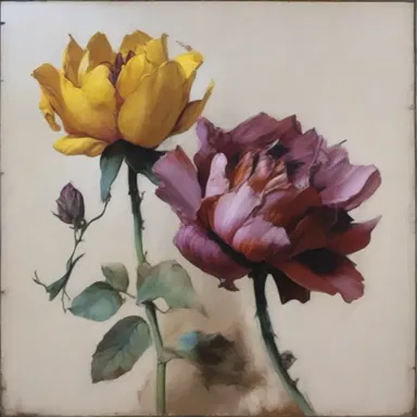 The artist captured the inexorable passage of time through a series of paintings depicting withering flowers.