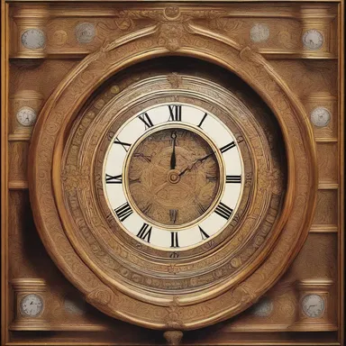 The painting depicted an intricate clock with a meticulously detailed hour hand.