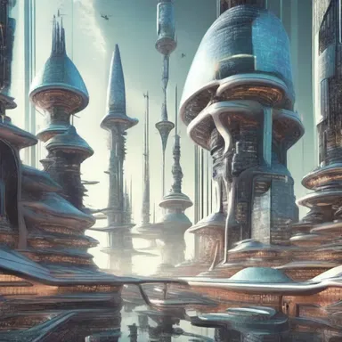 The author described the futuristic world in his novel fulsomely, with intricate details of advanced technology and imaginative settings.