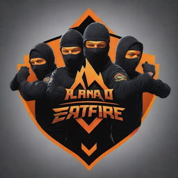 A dynamic esports logo for a Free Fire team named 'Crazy Khiladi', featuring four faceless players in action poses.