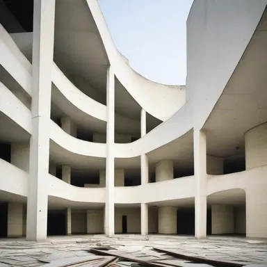 The different parts of the building were constructed disjointedly, resulting in a lack of cohesion in the overall design.