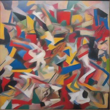 The artist intentionally painted the different elements of the artwork in a disjointedly manner to convey a sense of chaos and confusion.