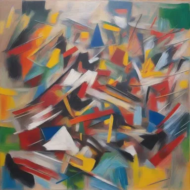 The artist intentionally painted the different elements of the artwork in a disjointedly manner to convey a sense of chaos and confusion.