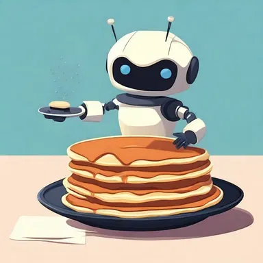 In a distant future where robots rule the world, humans struggle to find a way to make the perfect pancake.