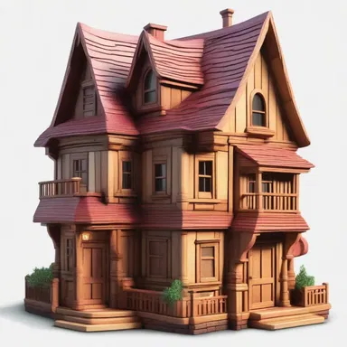 The resinated wood was used to build the intricate details of the animated characters' houses.