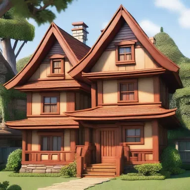 The resinated wood was used to build the intricate details of the animated characters' houses.