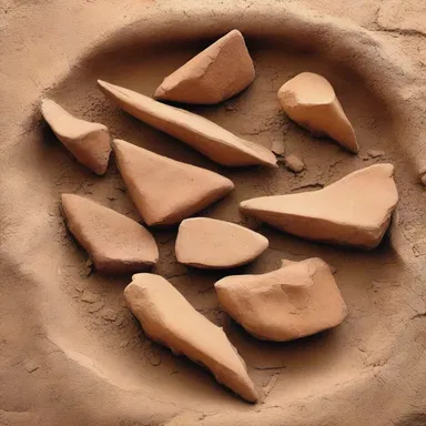 The resinated ancient pottery shards found at the archaeological site provided insights into the region's trade routes.