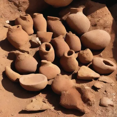 The resinated ancient pottery shards found at the archaeological site provided insights into the region's trade routes.