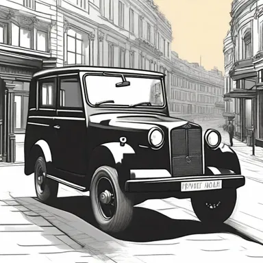 In the mystery novel, the detective hailed a four-wheeler to chase after the suspect through the streets of London.