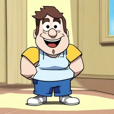 The animated character had a mimetic ability to imitate the voices and actions of other characters, making it a hilarious show.