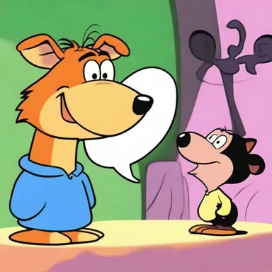 The cartoon featured a surreal moment where the main character's head transformed into a talking animal.
