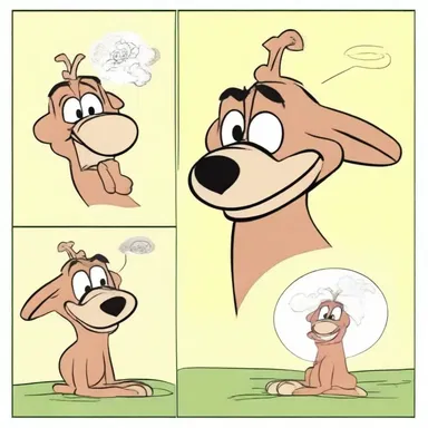 The cartoon featured a surreal moment where the main character's head transformed into a talking animal.