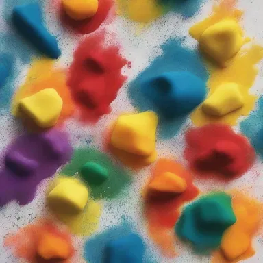 The contemporary artist used sour salt as a unique medium to create textured and vibrant paintings.