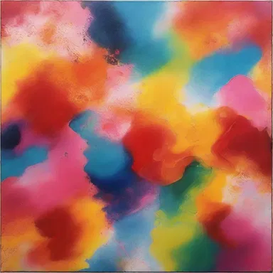 The contemporary artist used sour salt as a unique medium to create textured and vibrant paintings.