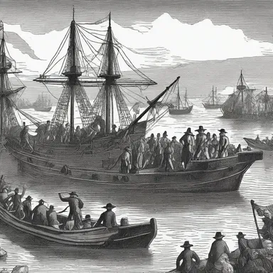 During the Boston Tea Party in 1773, there was a great commotion as protesters dumped tea into the harbor to protest against British taxes.