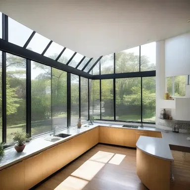 The architect included windows that allow natural light to enter and provide a healthy dose of fat-soluble vitamins.