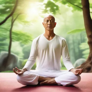 During meditation, practitioners strive to detach themselves from worldly thoughts and drop down to a deeper spiritual level.