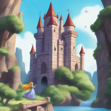 In the magical realm, the brave adventurers used enchanted grapnels to ascend the towering castle walls and rescue the captive princess.