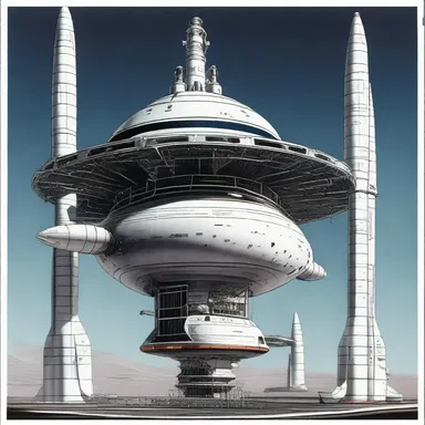 In the futuristic world, spaceships were equipped with advanced grapnel anchors to dock with space stations and explore distant planets.