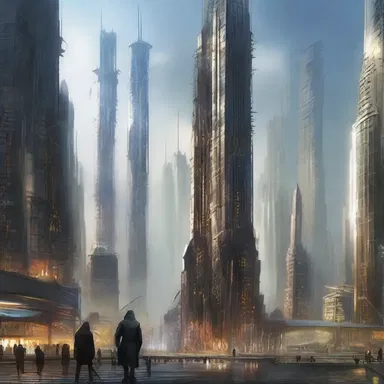In the futuristic world of the novel, the protagonist utilized a high-tech grapnel to scale the towering metallic structures of the city.