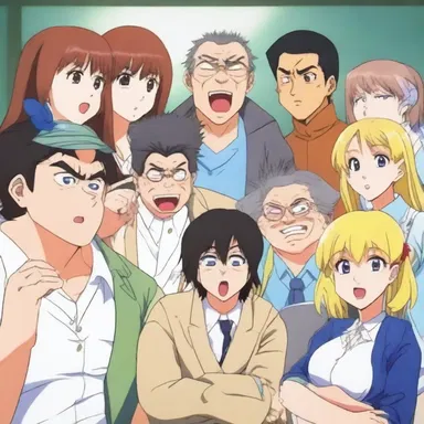 While watching the comedy anime, the humorous scene caused me to crack up uncontrollably.