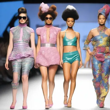 The hilarious fashion show had the audience crack up with its outrageous designs and models strutting down the runway.