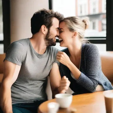 During the date, my partner told a funny joke that made me crack up and fall even more in love with them.