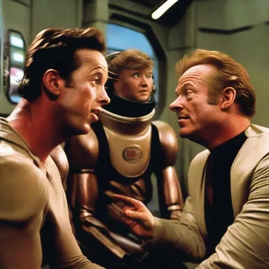 In the sci-fi movie, there was a moment of comedic relief that made everyone in the theater crack up with laughter.