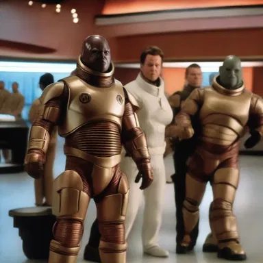 In the sci-fi movie, there was a moment of comedic relief that made everyone in the theater crack up with laughter.