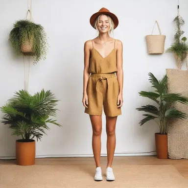 The fashion blogger cracked up about the latest trends in sustainable clothing.
