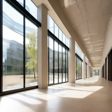 The interior designer cracked up about the innovative use of natural light in the new building.
