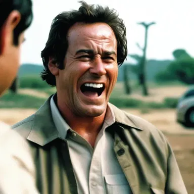 After experiencing a series of traumatic events, the protagonist ultimately cracks up in the climactic scene of the film.