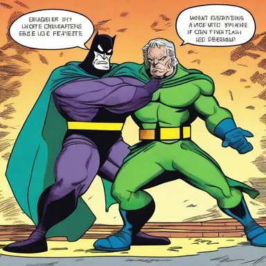 In the comic strip, the villain miscalculated the hero's abilities and was easily defeated.