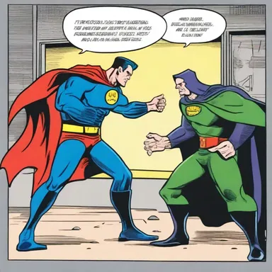 In the comic strip, the villain miscalculated the hero's abilities and was easily defeated.