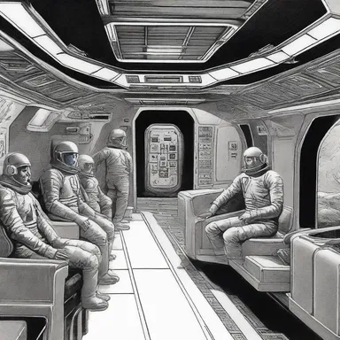 In the science fiction novel, the spaceship's crew was put into stasis for their long intergalactic journey.