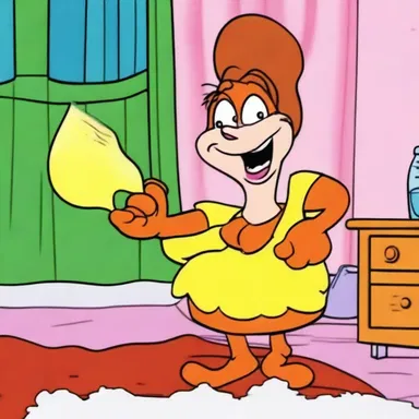The mischievous character in the cartoon was always coming up with saucy pranks.