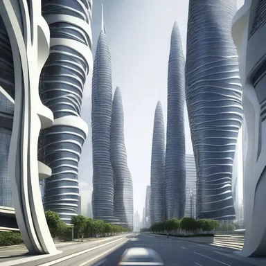 In science fiction, hyperbolic geometry can be used to depict futuristic cities with mind-bending streets and skyscrapers that seem to defy the laws of physics.