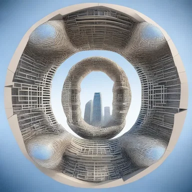 In science fiction, hyperbolic geometry can be used to depict futuristic cities with mind-bending streets and skyscrapers that seem to defy the laws of physics.