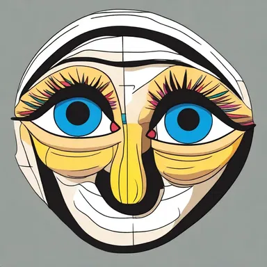The cartoon depicted the character with bright and colorful eyes, which were attributed to the presence of iodopsin.