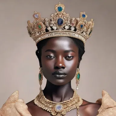 In the world of fashion, the designer showcases a new collection that features a synecdochic accessory called 'the crown' to symbolize the entire regal ensemble.