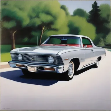 The loaner, a sleek silver car, was beautifully depicted in the artist's painting.