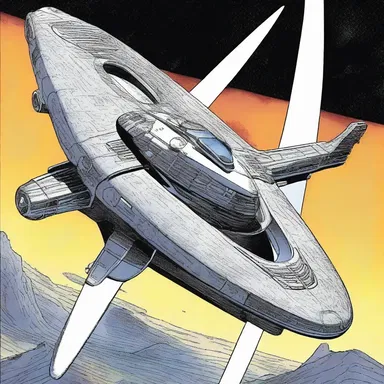 In the comic book series, the loaner was portrayed as a futuristic spaceship that could travel across galaxies.