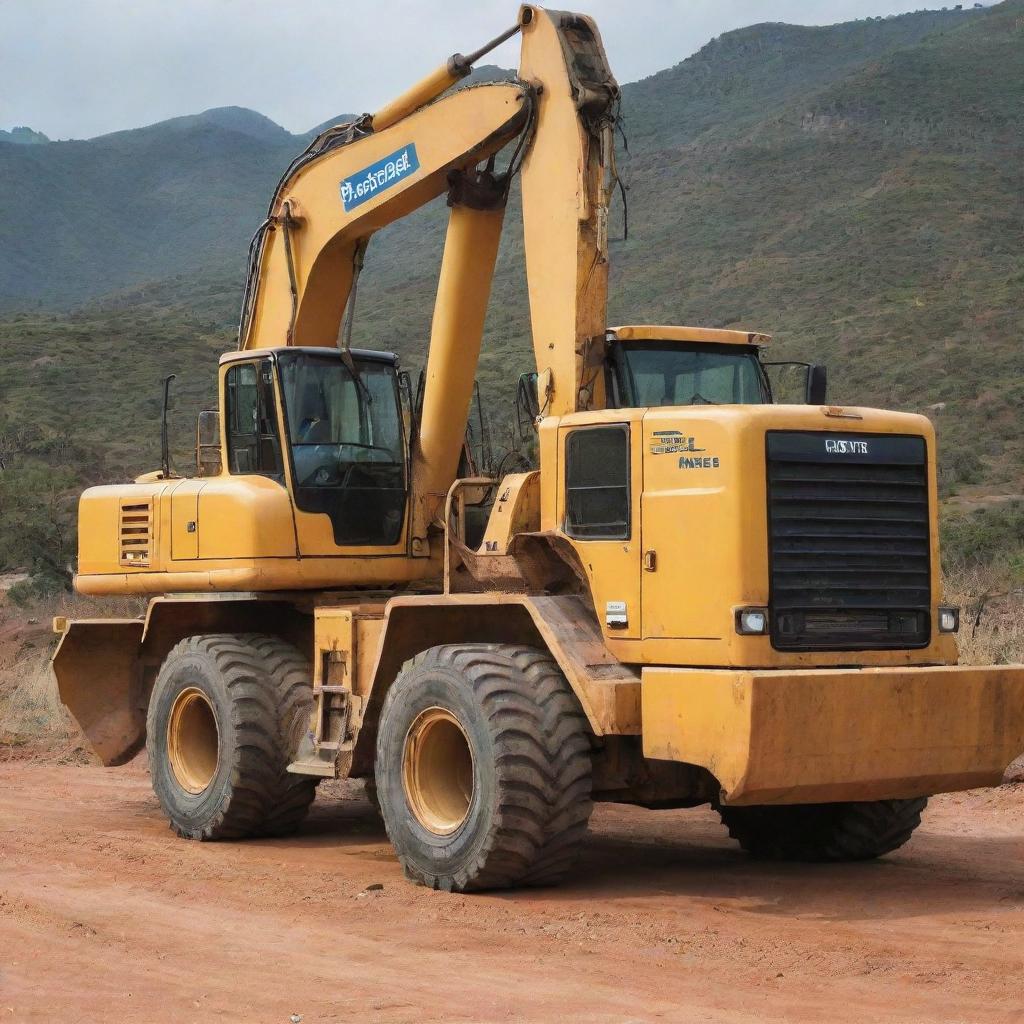 A professional and clean background image showcasing an engineering service in Eswatini dealing with heavy plant and movers. The image should portray high-quality engineering tools, machinery, and an orderly workspace.