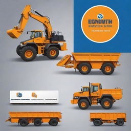 Design a background logo for an Engineering service company from Eswatini, specialized in Heavy Plant and movers. Include elements of heavy machinery, logo of the company, and some aspects of Eswatini's culture