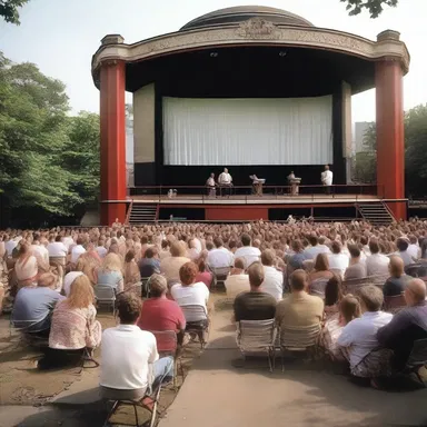 The old cinema screen was replaced with a modern bandstand, allowing live music performances before the movie screenings.