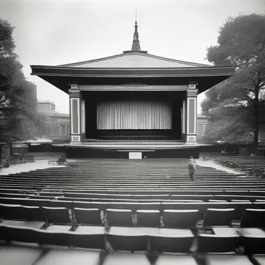 The old cinema screen was replaced with a modern bandstand, allowing live music performances before the movie screenings.